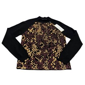 Karen Millen Long Sleeve Shirt with Gold and Purple Snake Skin Effect Sequins
